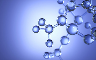 molecule model. Science concept. 3d rendering,conceptual image.