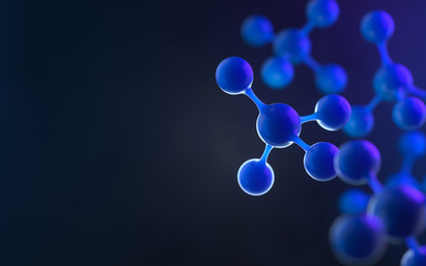molecule model. Science concept. 3d rendering,conceptual image.