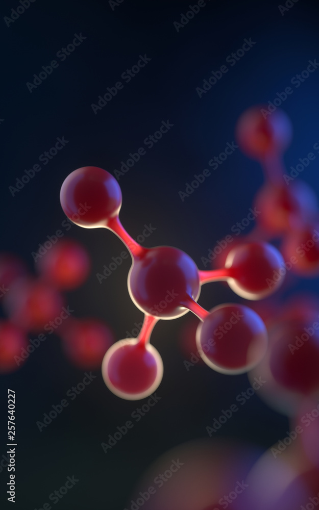 Poster molecule model. science concept. 3d rendering,conceptual image.