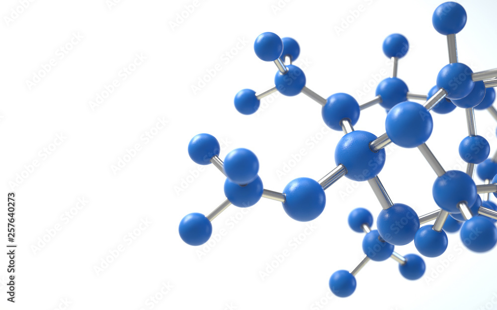 Poster molecule model. science concept. 3d rendering,conceptual image.