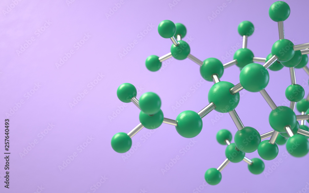 Poster molecule model. science concept. 3d rendering,conceptual image.