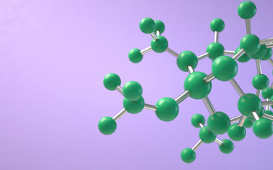 molecule model. Science concept. 3d rendering,conceptual image.