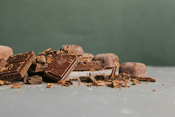 Dark chocolate stack