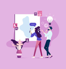 Creative process and brainstorming concept