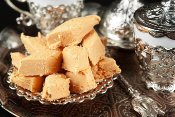 Traditional Turkish coffee and Turkish delight
