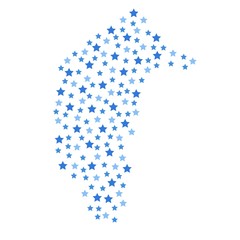 Australian Capital Territory map background with blue stars of different sizes vector illustration eps