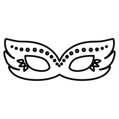 brazilian carnival mask with feathers