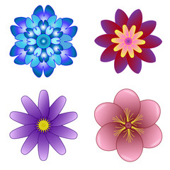 Set of perfect symmetrical vector colors for website and blog design