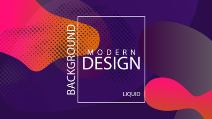 Liquid colorful background design. Shapes modern composition design posters.