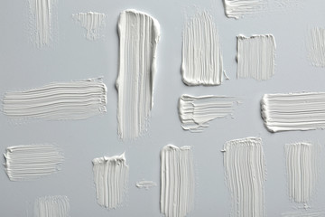 Paint strokes on white background