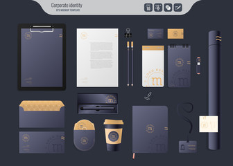 Set of corporate identity templates business style. Vector illustration.
