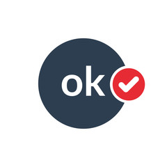 Ok icon with check sign. Ok icon and approved, confirm, done, tick, completed symbol