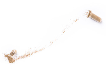 Health herbal medical capsule isolated