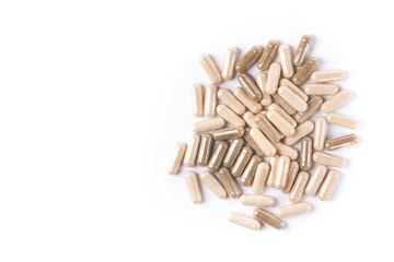 Health herbal medical capsule isolated