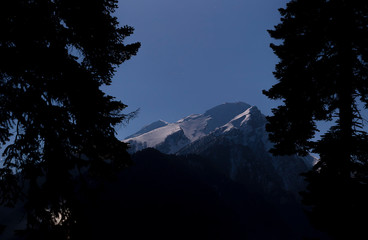 Moon night in the mountains