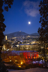 Fototapeta premium Baden-Baden bei Nacht im Winter_01