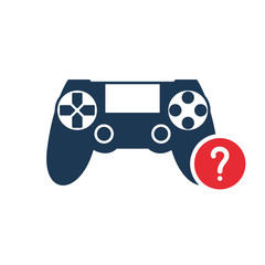 Game icon with question mark. Game icon and help, how to, info, query symbol