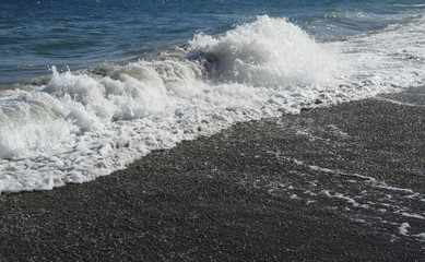 海　波　浜　素材