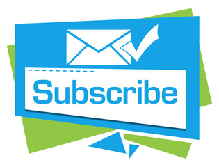 Subscribe Green Blue Squares Triangles 