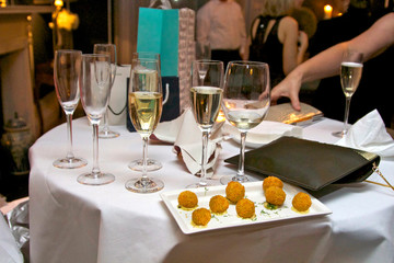 Event champaign drinks finger food purse party elegant glasses formal planning coordinator management venue