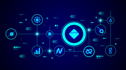 Fototapeta premium argentum coin icon. From crypto set