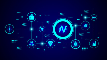 Fototapeta premium crepto currency icon. From crypto set