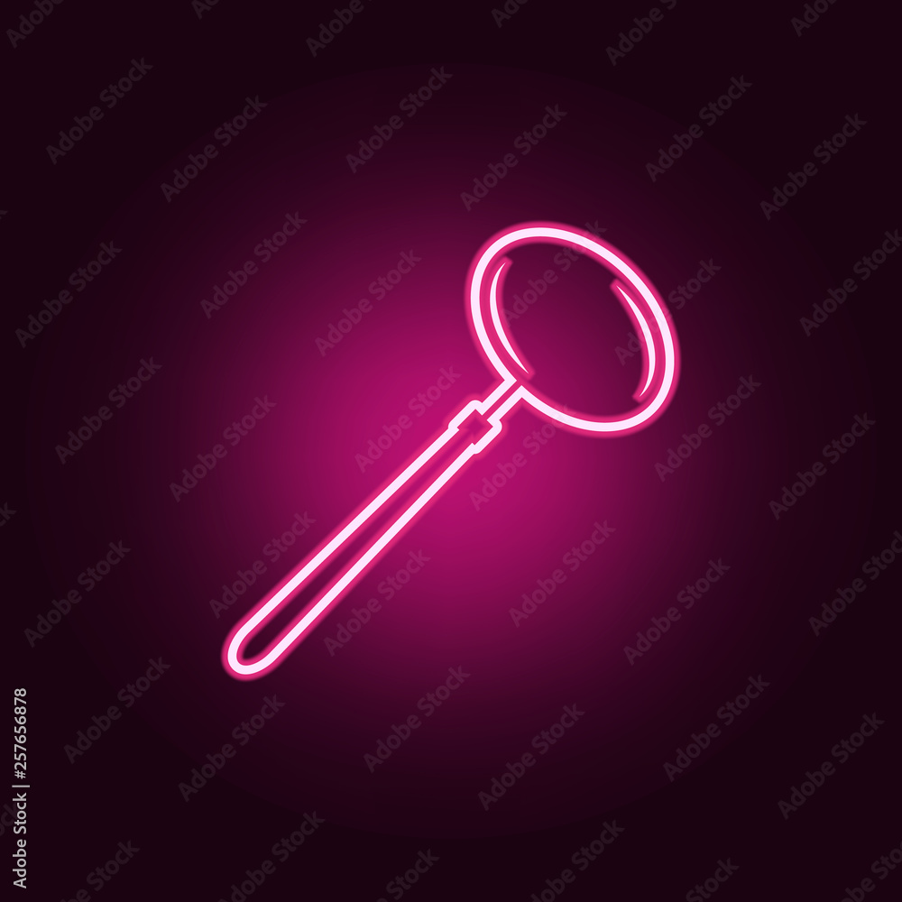 Poster ladle icon. elements of kitchen tools in neon style icons. simple icon for websites, web design, mob