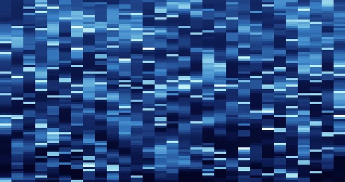Abstract blinking pixel blocks moving background. Loop animation, 4k.