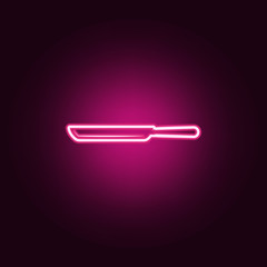 frying pan icon. Elements of kitchen tools in neon style icons. Simple icon for websites, web design, mobile app, info graphics
