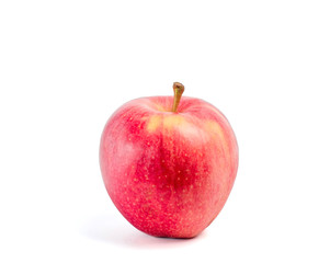 Fresh red apple isolated on white background.