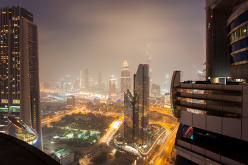 Fototapeta na wymiar Dubai city at night, United Arab Emirates