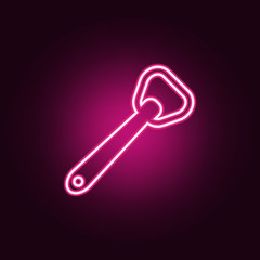 bottle opener icon. Elements of kitchen tools in neon style icons. Simple icon for websites, web design, mobile app, info graphics