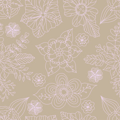 Seamless texture with flowers. Seamless pattern can be used for wallpaper, pattern fills, web page background,surface textures.