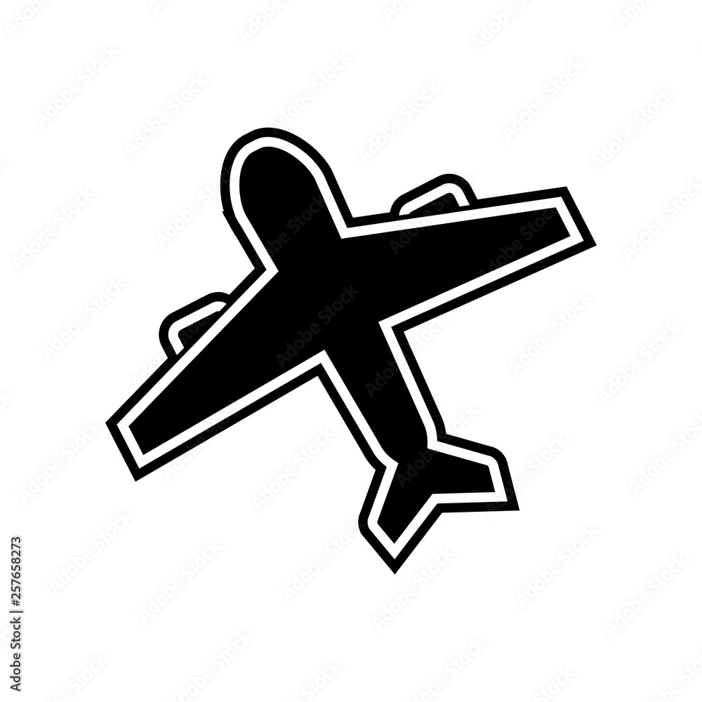 Poster plane icon. element of logistics for mobile concept and web apps icon. glyph, flat icon for website 