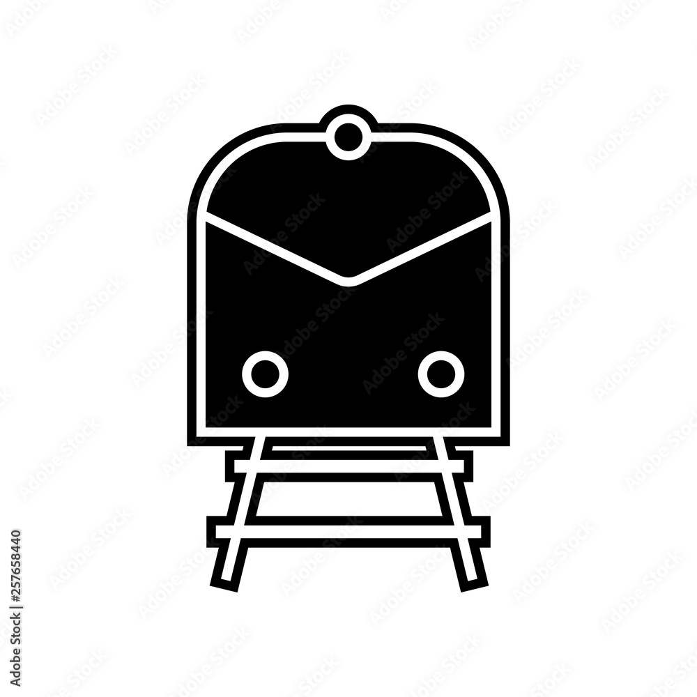 Poster train icon. element of logistics for mobile concept and web apps icon. glyph, flat icon for website 