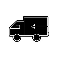 delivery truck icon. Element of logistics for mobile concept and web apps icon. Glyph, flat icon for website design and development, app development