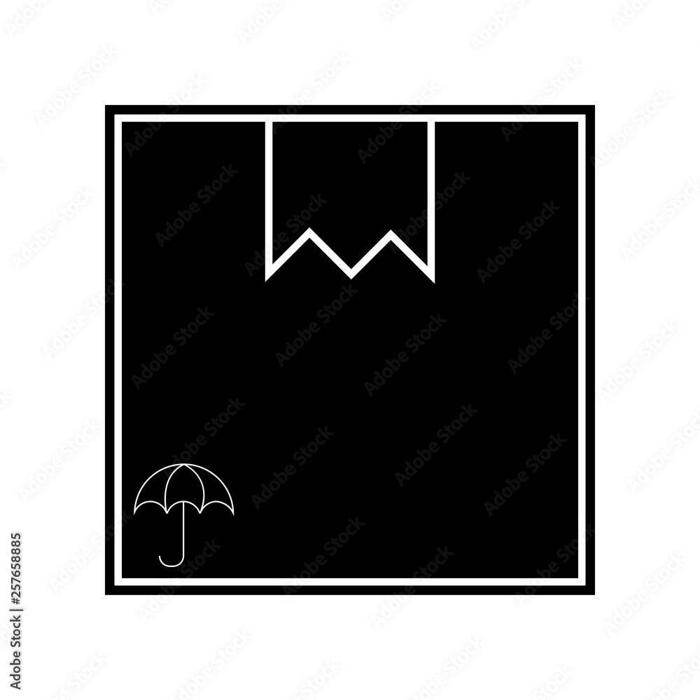 Aufkleber box icon. element of logistics for mobile concept and web apps icon. glyph, flat icon for website de
