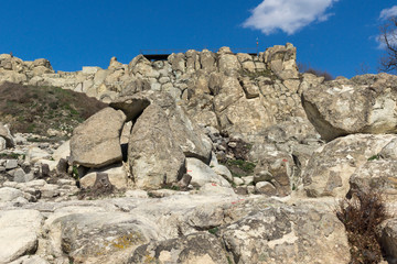 Fototapeta na wymiar Ruins of Ancient sanctuary city Perperikon, Kardzhali Region, Bulgaria