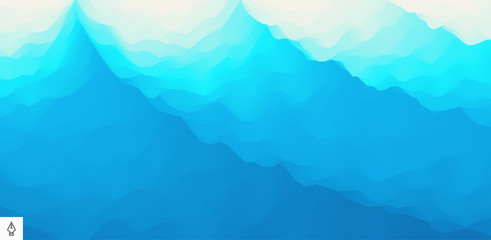 Water surface. Blue abstract background. Vector illustration for design.