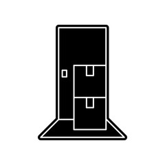 Delivery Door Box icon. Element of logistics for mobile concept and web apps icon. Glyph, flat icon for website design and development, app development