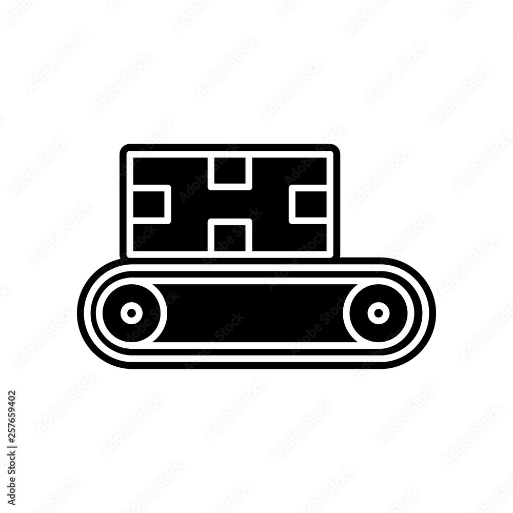 Poster baggage carousel icon. element of logistics for mobile concept and web apps icon. glyph, flat icon f