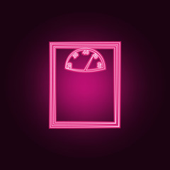 scales icon. Elements of measuring elements in neon style icons. Simple icon for websites, web design, mobile app, info graphics