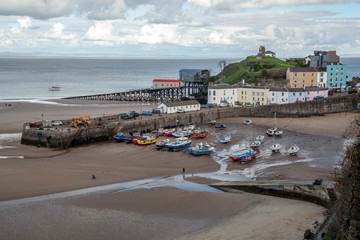 Tenby Harbour at low tide