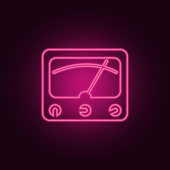 Voltmeter icon. Elements of measuring elements in neon style icons. Simple icon for websites, web design, mobile app, info graphics
