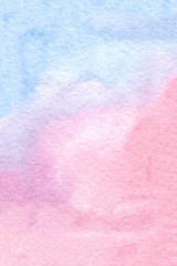 Blue pink abstract watercolour background