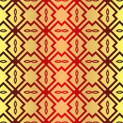 Beautiful Seamless Geometric Ornament Vector Illustration. Abstract. Sunrise color