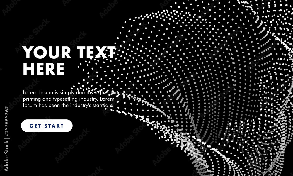 Fototapete abstract future realistics shape objects. innovations blend systems and technologies in big data. de