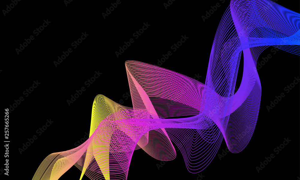Fototapete abstract future realistics shape objects. innovations blend systems and technologies in big data. de