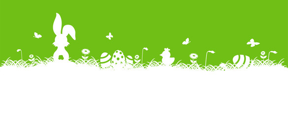 Osterwiese gruen weiss Element