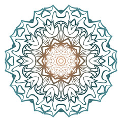 Ornamental Round Lace. Sacred Oriental Mandala. Color Floral Ornament. Modern Decorative Vector Illustration. Pastel color